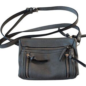 Violet Ray Crossbody Purse Leather Handbag with adjustable strap in a Dark Green